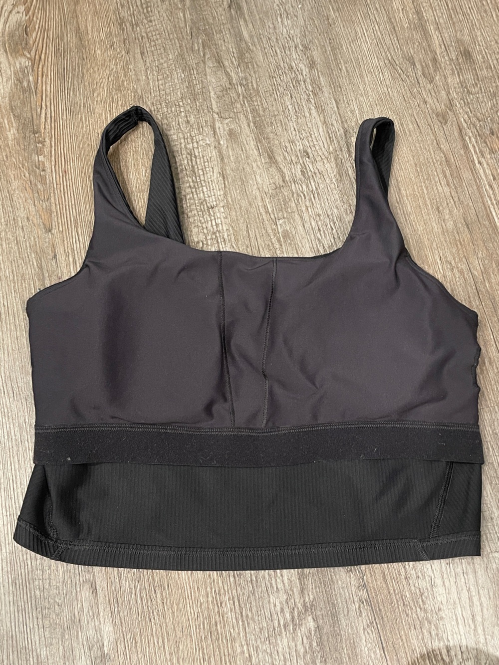 Old Navy Powersoft Active Black Ribbed Cropped Tank Top - Picture 6 of 6